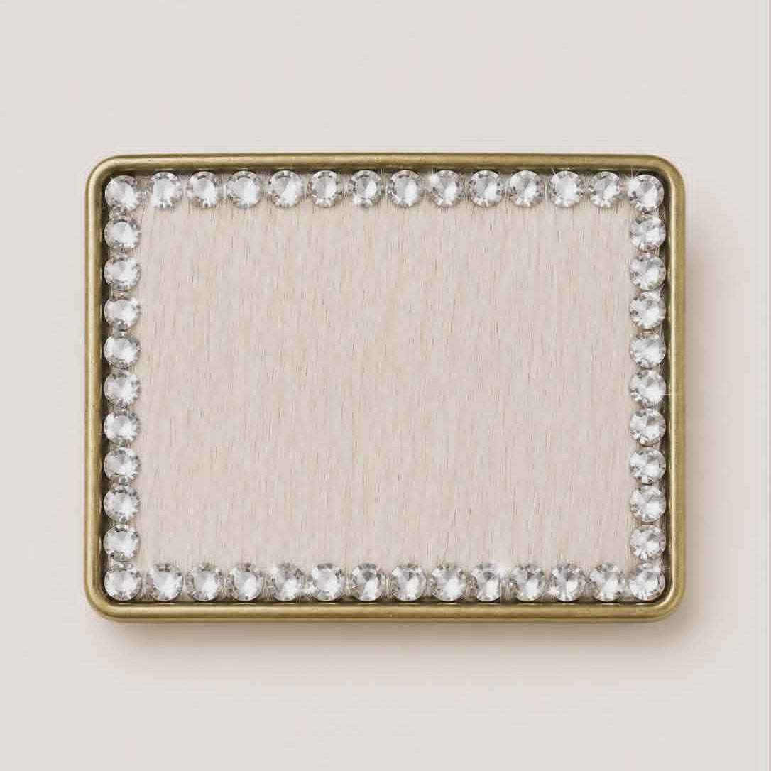 White Cowhide Buckle