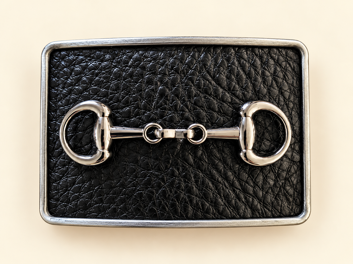Black Pebble Leather w/Horsebit