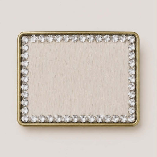 White Cowhide Buckle