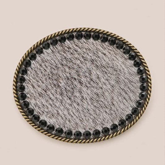 Salt & Pepper Cowhide Buckle