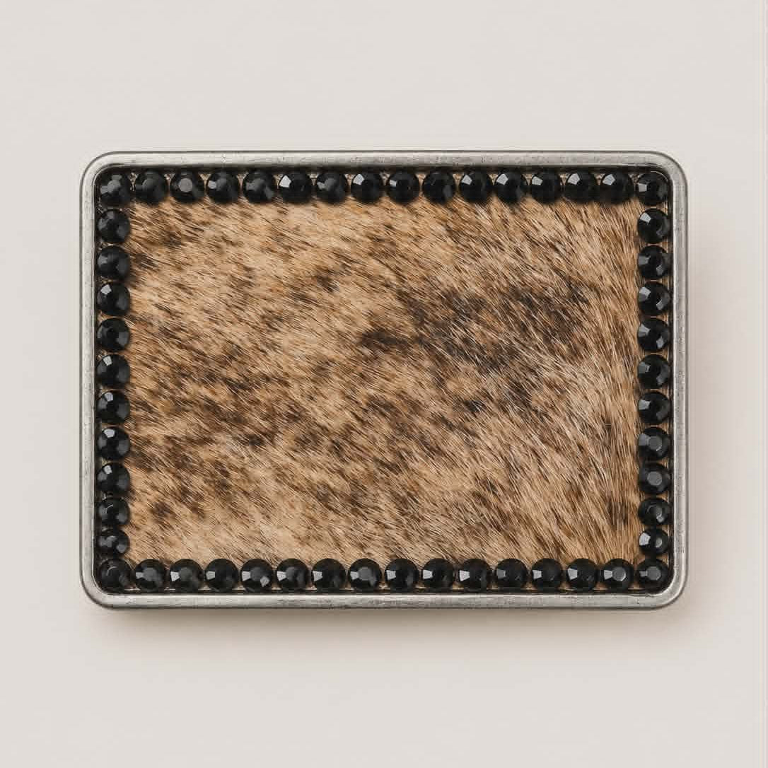 Dark Brindle Cowhide Buckle