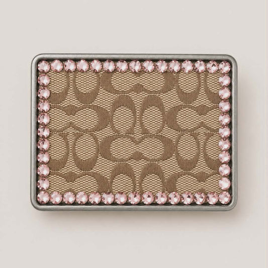 Upcycled Blush Luxe Designer Canvas Buckle
