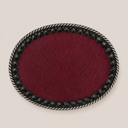 Maroon Cowhide Buckle